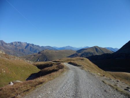 Regard en arrière vers le Mont Blanc