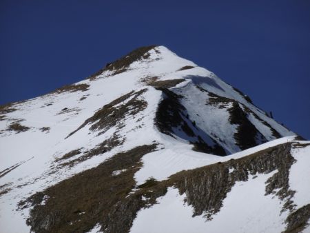 Zoom sur le sommet de Toussière.