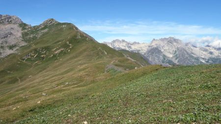 Vue arrière, col du Mottet