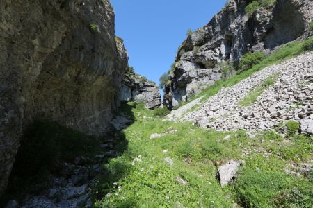 Vers la partie étroite du canyon.