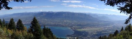 Les Bauges depuis le mont du Chat