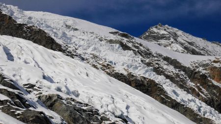 Glacier de la Martin, glacier de la Savinaz et Mont Pourri.