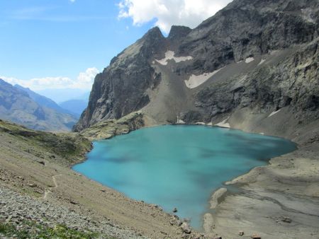 Descente sur le lac.