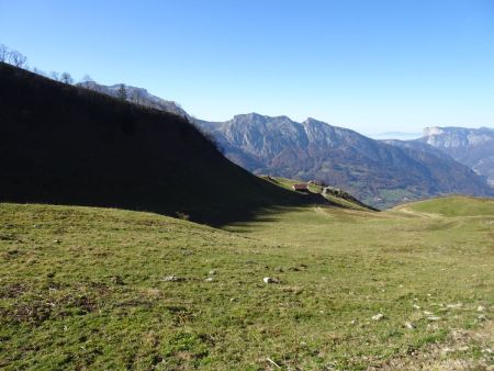 Descente vers les chalets de la Greffaz