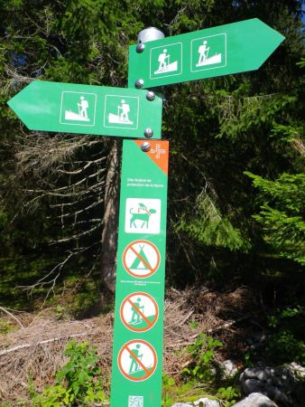 Curieux panneaux. La raquette et le ski de rando sont autorisés ou pas ?