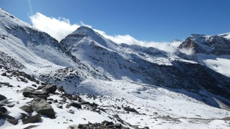 A défaut du col nous profiterons de cette vue (Pointe Costans, Rochemelon, Pointe du Ribon).