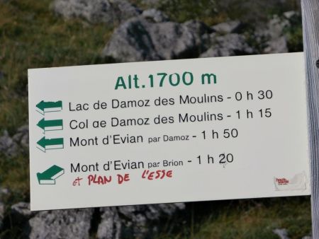 Poursuivre vers Mont d’Évian par Brion et plan de l’Esse.