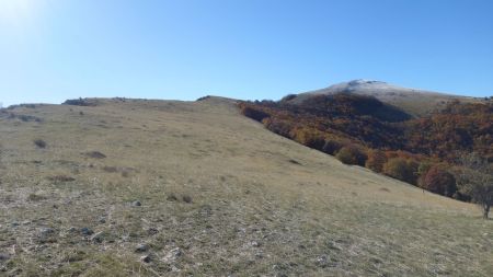 Montée vers la crête de la montagne de Mare