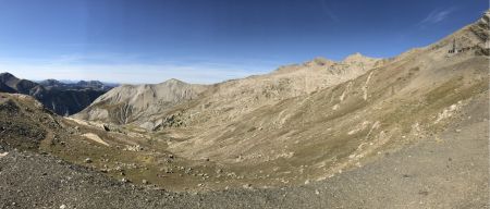 Panorama du col vers la Tête de l’Estrop