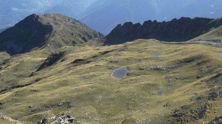 Vue vers le col des Évettes et la croix de Sécheron