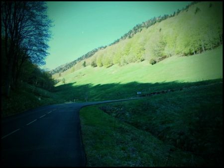 Dans la première épingle, s’engager dans la Combe de la Vernaison.