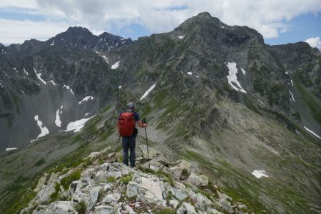 Descente de l’arête sud.