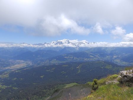 Du Croisse Baulet, regard vers le Mont Blanc.