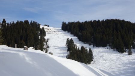 La pente pour remonter à la pointe des Follys