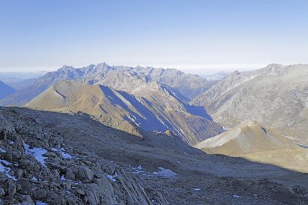  vue arrière depuis la reprise de l’arête