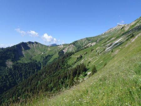 Regard arrière sur l’alpage de la Bouchasse