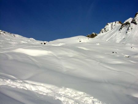 L’entrée dans la Combe des Plans