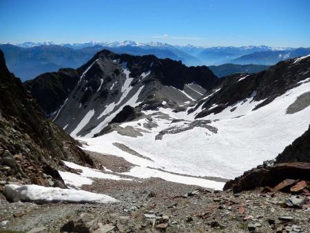 Vue arrière sur le Col de Montfossé et les Rochers de Vallorin