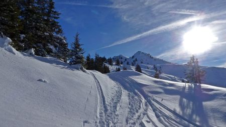 En suivant l’arête vers les Plagnes