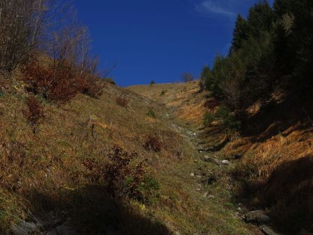 Montée par la variante «directe» : C’est raide...