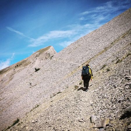 En direction du Pas de l’Agneau