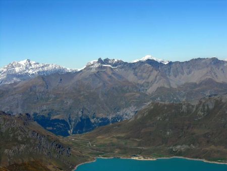 Grande Casse, Grand Roc Noir, Mont Blanc et Lac du Mont Cenis