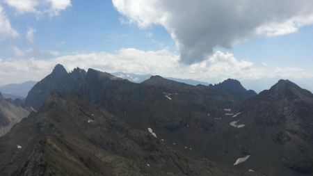 Vue sur l’itinéraire menant à la Croix de Belledonne