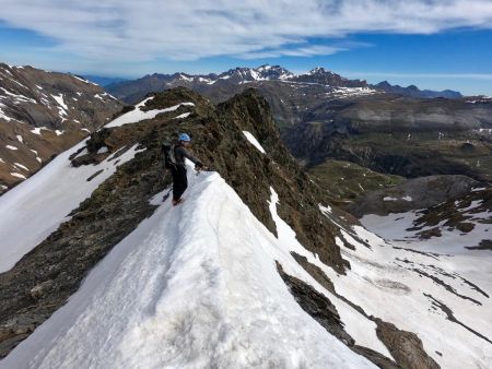 Sur l’arête au niveau du col 2781.