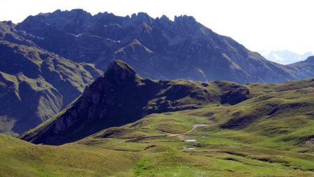 Vue arrière, Crête du Faillé et Grande Parei