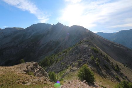 La crête vers la Roche de la Moutière.