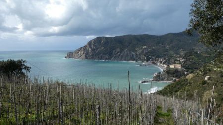 A travers les vignes nous reprenons de la hauteur.