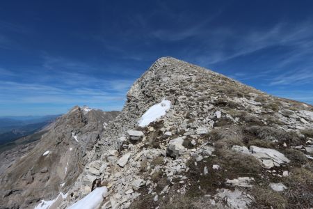 L’arrivée au sommet si on tire par la gauche en montant.