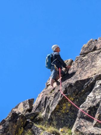  Voie Normale du Rouchon. Cheminée en vue