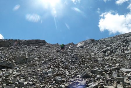 Dernier raidillon avant l’arrivée sur l’arête