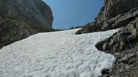 Névé en haut du col