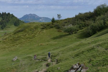 Montée tranquille depuis le Col de Joux Plane