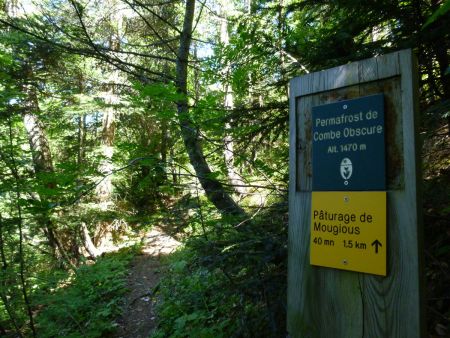 Pancarte d’entrée du permafrost.