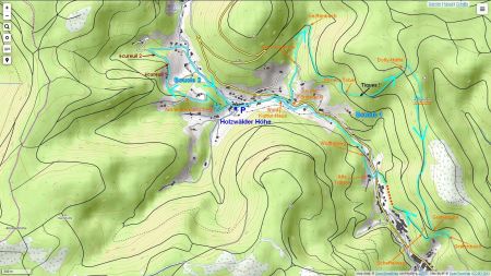 Fond de carte OpenTopoMap avec l’itinéraire de notre sortie.