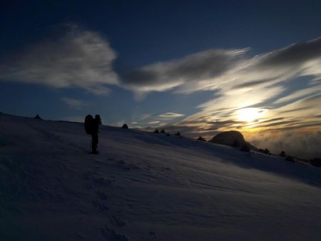 Arrivée à la cabane des Aiguillettes