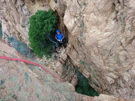 Le splendide (mais trop court) rappel de l’Aiguille du Fer à Repasser