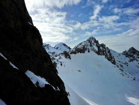 Cime de Tavels (2795m) et Tête du Claus (2897m) dans le rétro