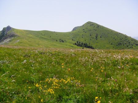 Le Col Tournerond et les pentes du Sommet Chevalet à l’approche du Col de la Chante