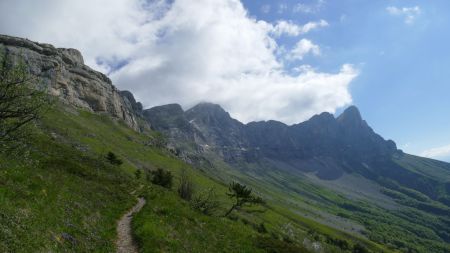 A partir de là, le sentier est un peu plus sec !