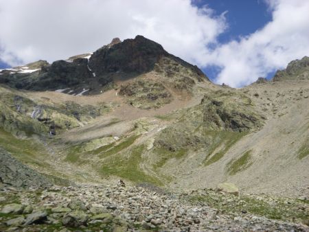 Dans la descente, collet et pointe de Rascrouset