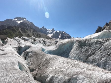 Aiguille du Tacul, Arête de Rochefort et Dent du Géant