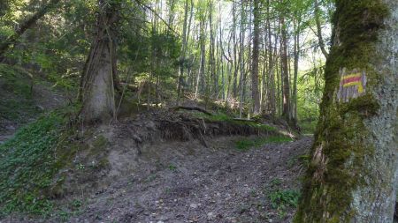 Sur le très raide GRP, balisage