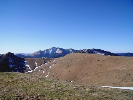 De la crête au-dessus du col 1552m, Les Glaisettes devant Toussière