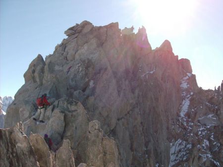 progression dans les rochers