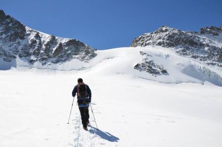 Sur le glacier