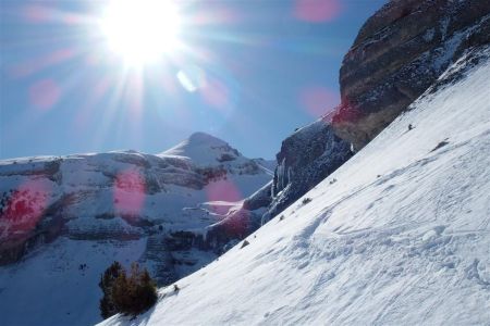 À l’approche de la cascade de Saute-Aure